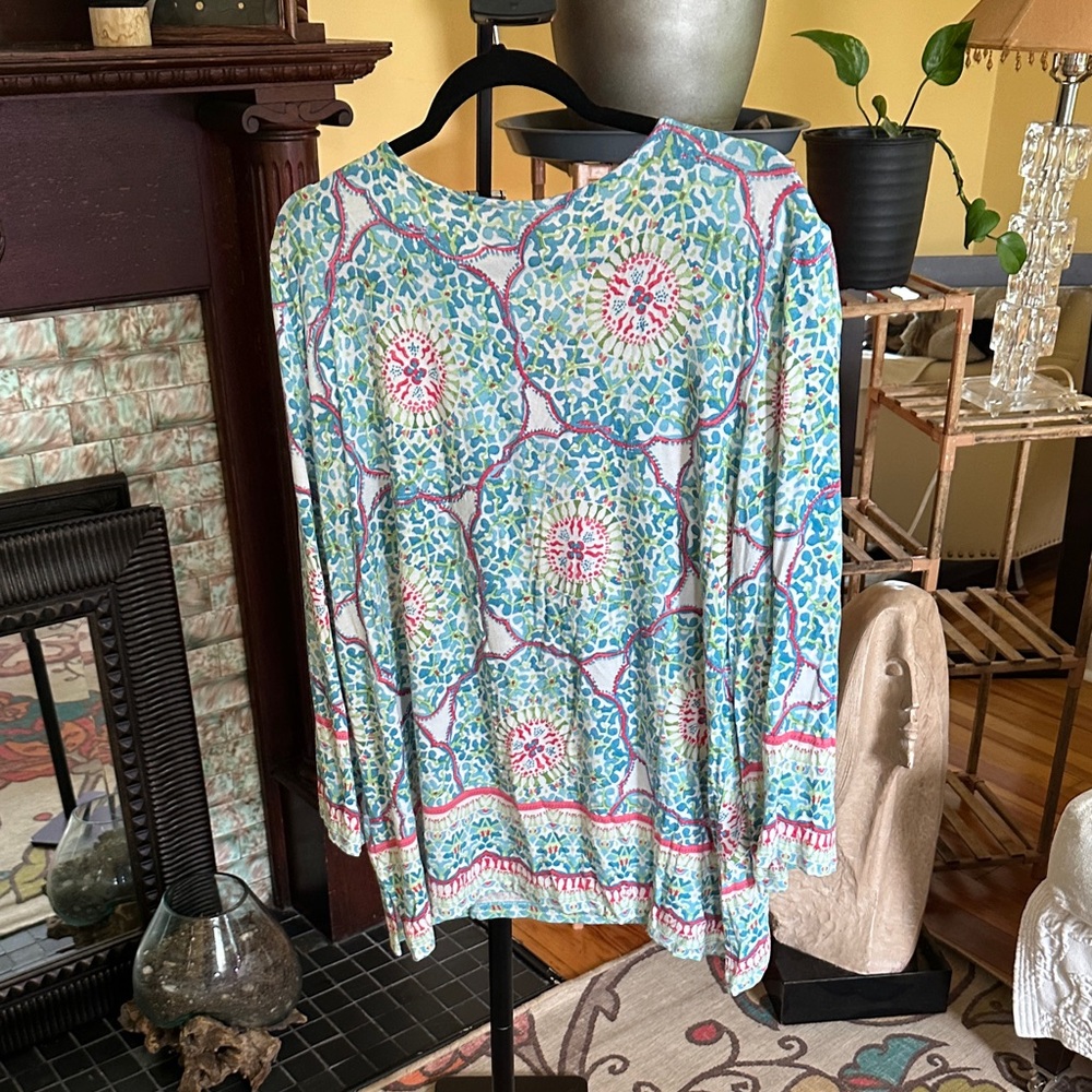 Ruby Rd. Multicolor Boho Blouse - Picture 6 of 7